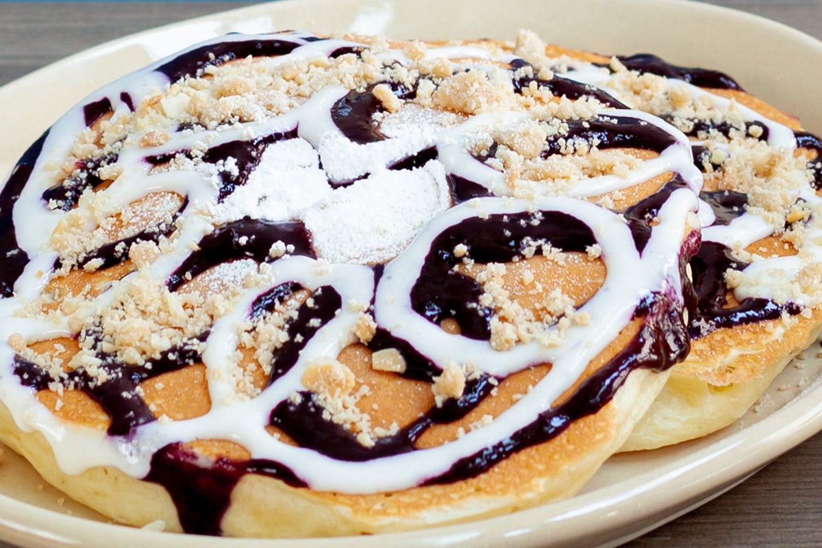 Blueberry Danish Pancakes - Snooze Eatery